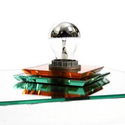 Stunning  large 1980s Italian mirror ceiling lamp in Postmodern design