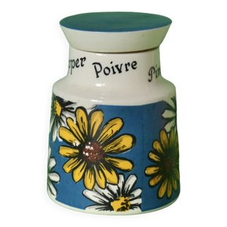 Vintage pepper pot - W Goebel - floral decor - West Germany - 1963