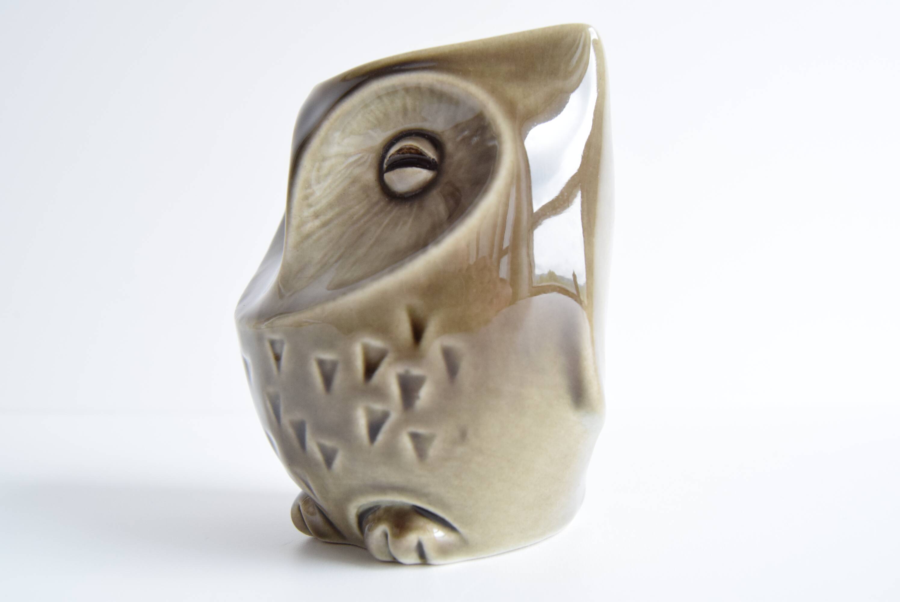 Ceramic owl treasure chest by Ditmar Urbach, 1960s.