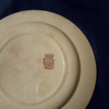 Jules Anillard Plate - co Bordeaux flower pattern diam 22 cm