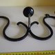 80 cm long wall coat door, made of wrought iron with 5 Suspensions in Bakelite - 70s