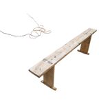 Old restored pine bench