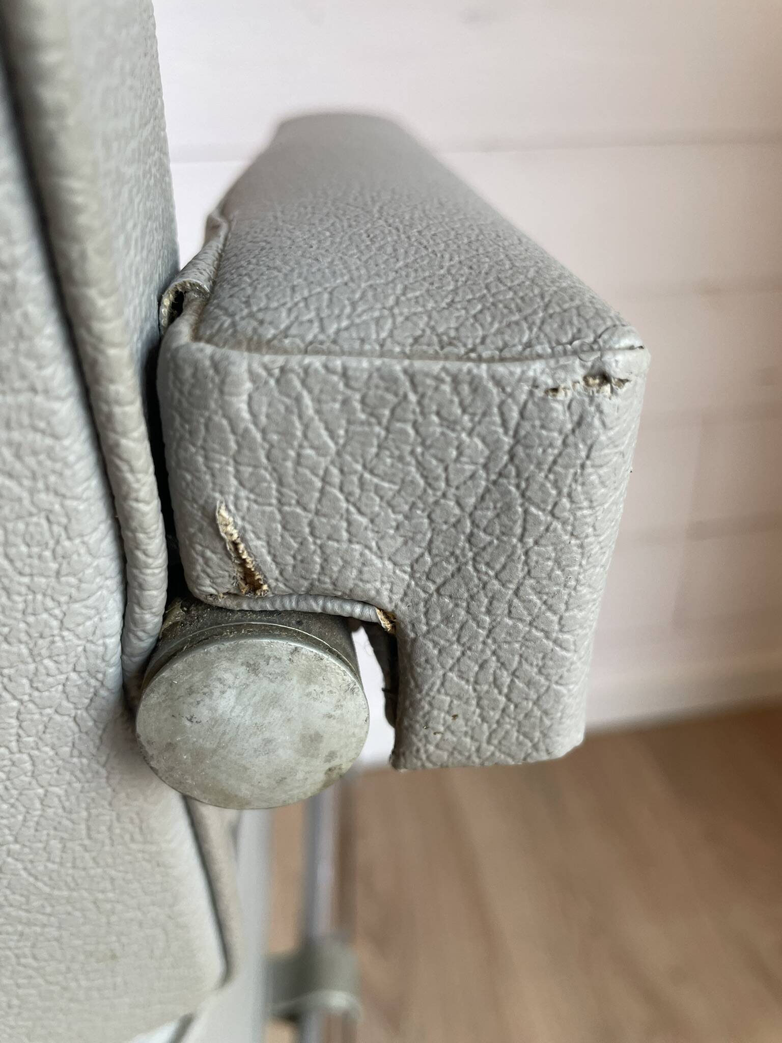 Vintage office chair – Mid-Century style Chrome and Faux leather