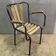 Industrial armchair in metal and wood
