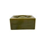 Mid-century green ceramic ashtray, Sicart Italy 1969