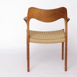 Niels Otto Møller Model 55 Armchair – Danish Teak Dining Chair Paper cord