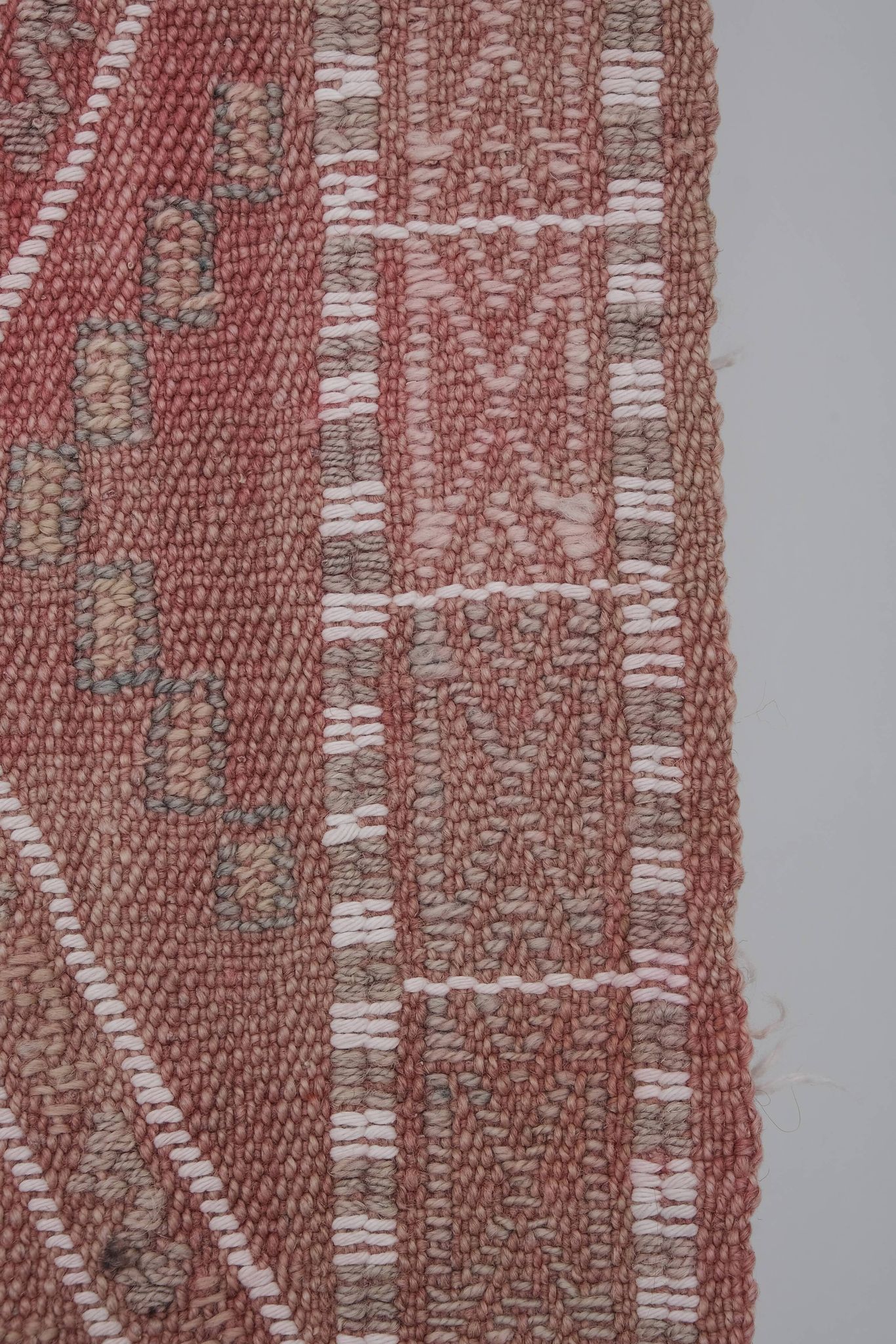 Tapis vintage turc de Oushak, tissé à la main 85x293 cm