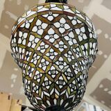 Low ceiling lamp with Tiffany style chain