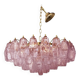 Murano Glass Sputnik Chandelier poliedro pink