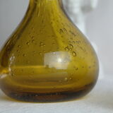 Pair of vintage biot bubbled blown glass soliflores