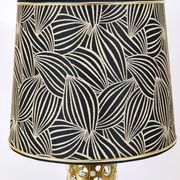 Rupert table lamp by Nikoll mid-century in brass tube and bubble glass, Austria, 1950s.