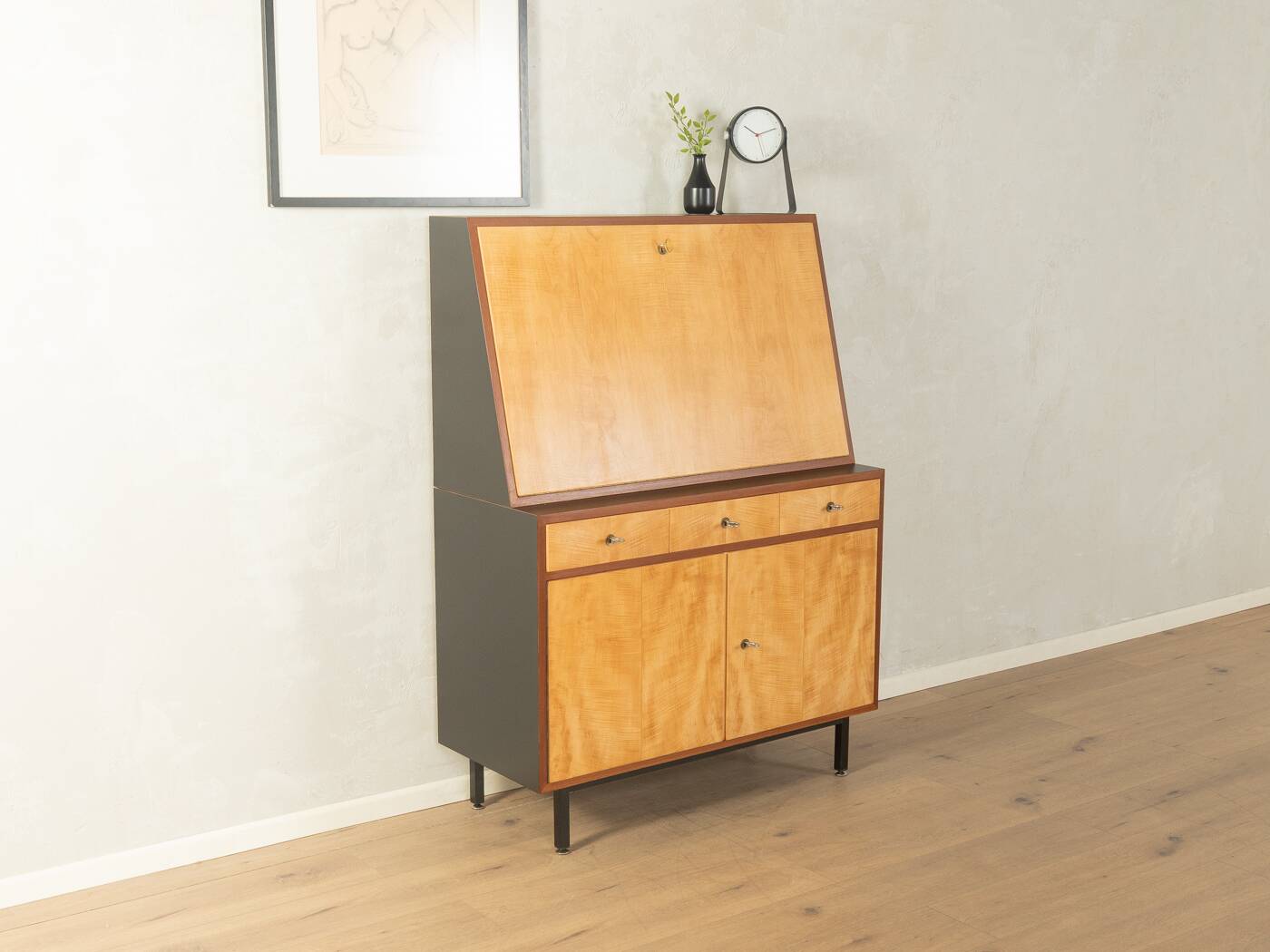 Classic secretary from the 1950s by Erich Stratmann for Oldenburger Möbelwerkstätten