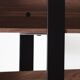 Severin 3 library in American walnut and matte black steel.