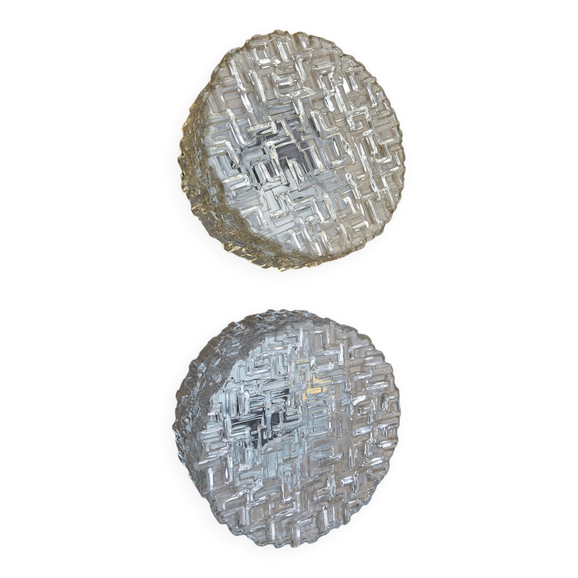 Pair of Vianne glass ceiling lights