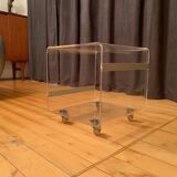 Table d'appoint mobile en lucite, 1970