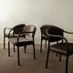 4 chaises de salle à manger postmodernes en bois cintré 235 F par Hartmut Lohmeyer Thonet, années 1980