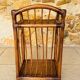 Vintage bamboo and wicker bedside table with 2 shelves, circa 1970