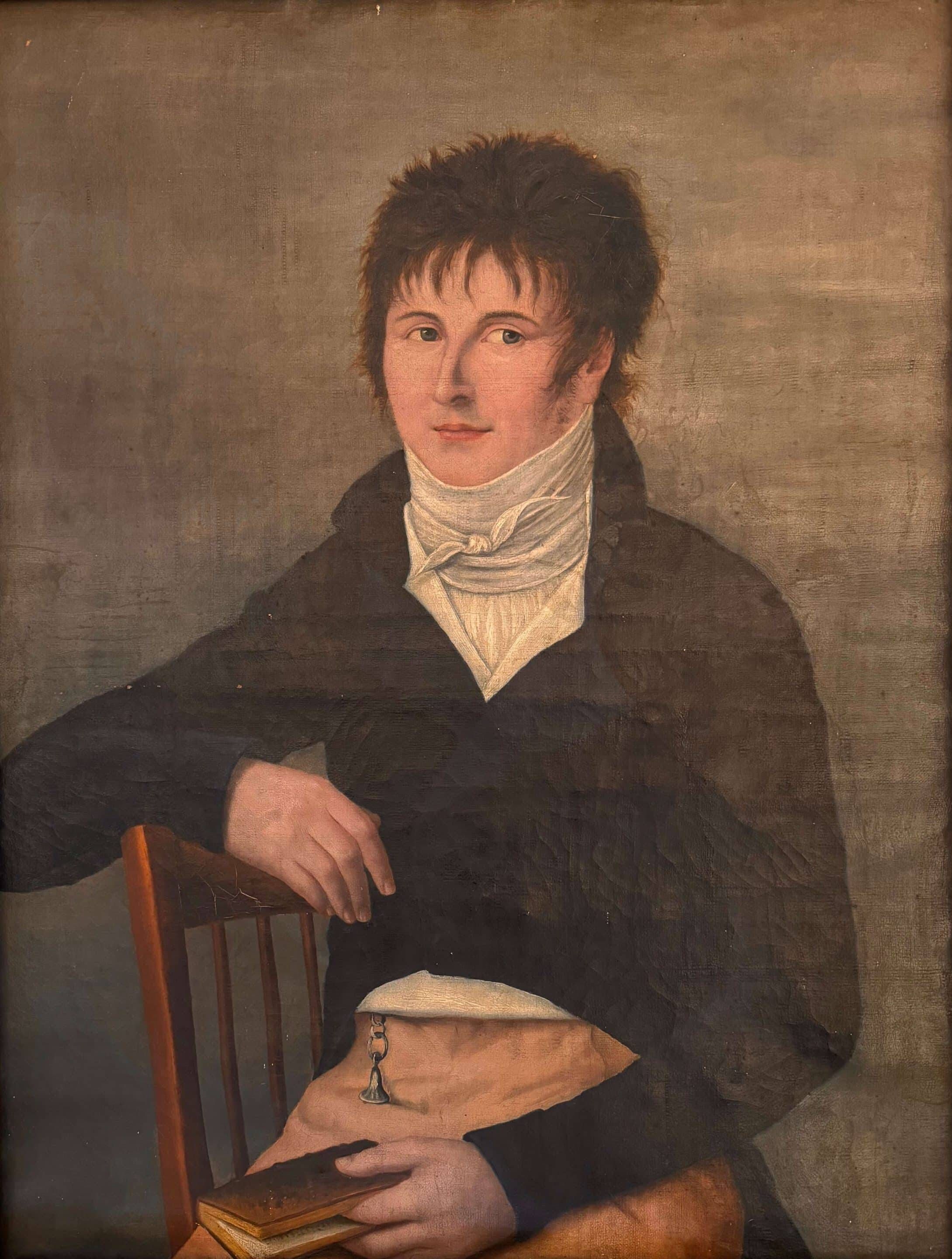 Portrait of a man, oil on canvas 19th century