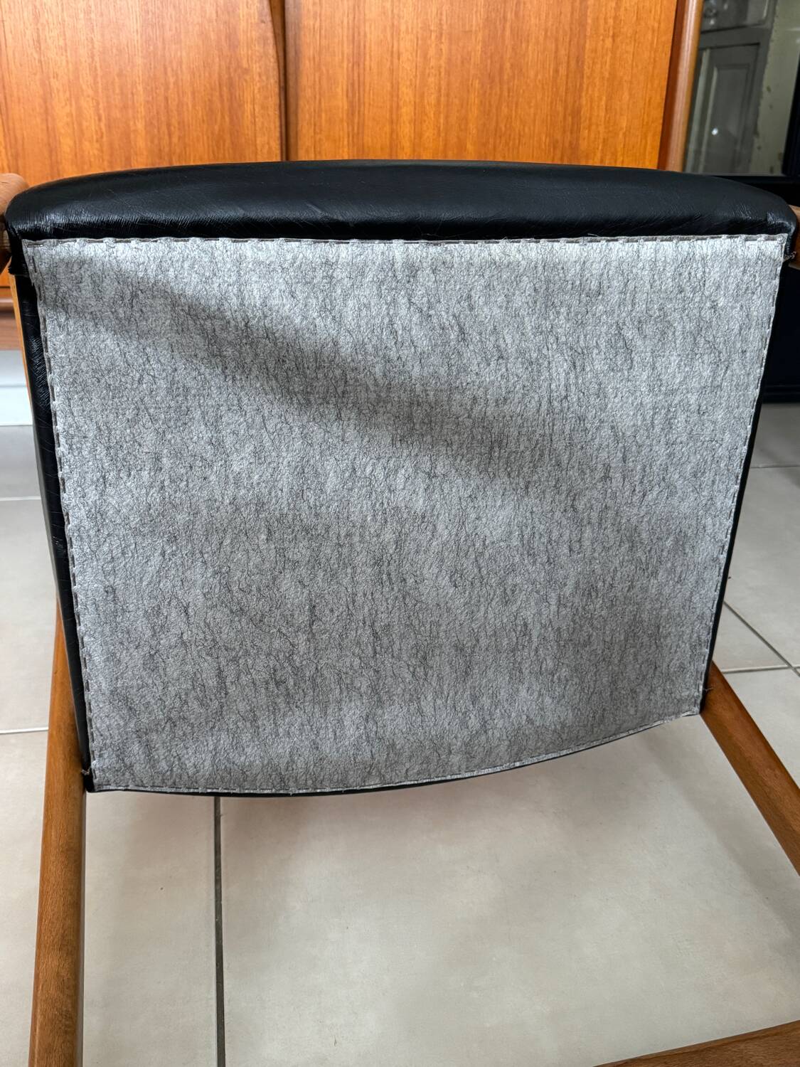 Vintage Baumann sleigh armchair