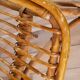Shell armchair in rattan and bamboo, early 20th century