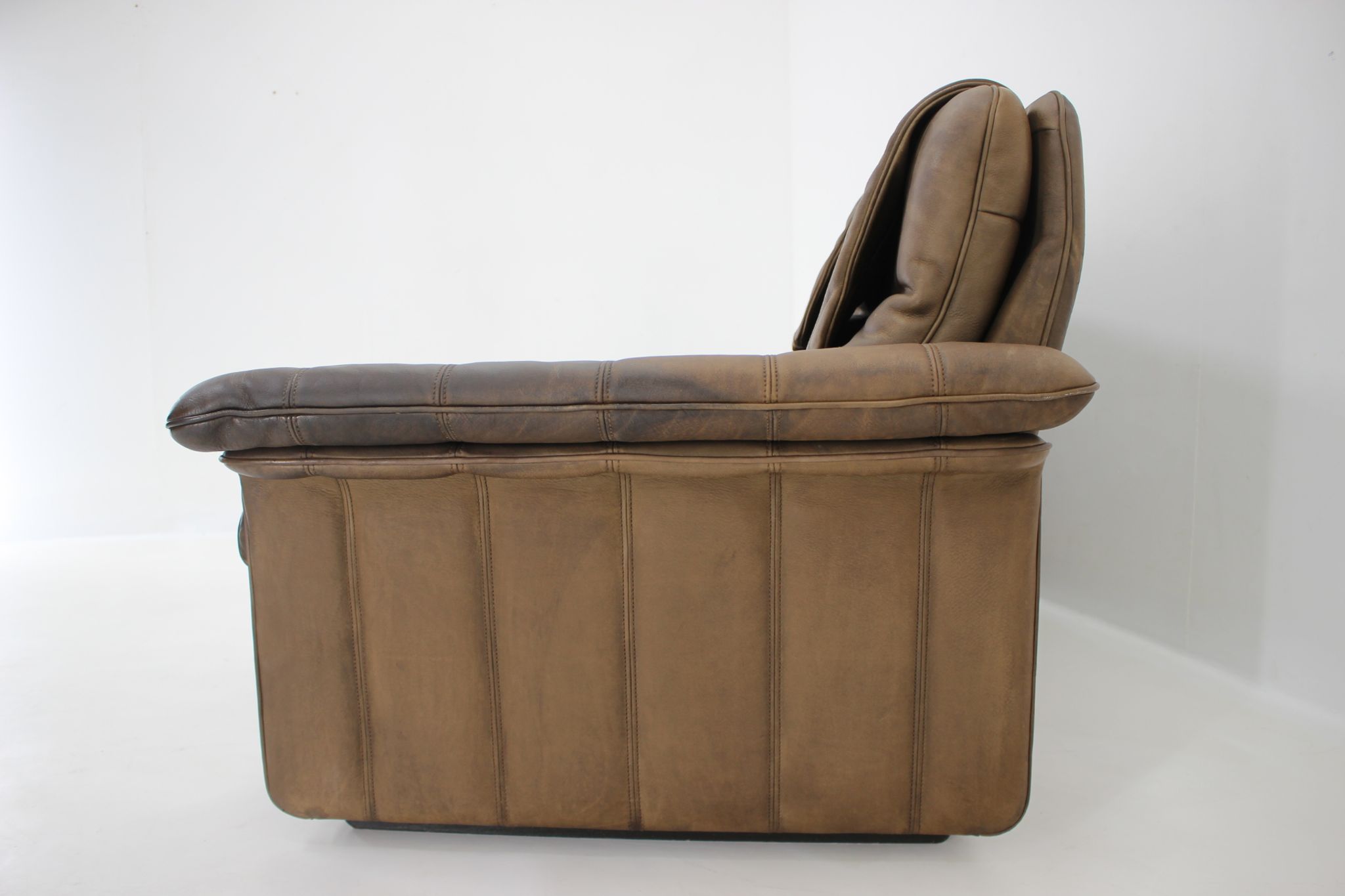 Canapé en cuir brun De Sede des années 1980, Suisse
