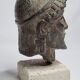 Head of Zeus in patinated plaster in imitation of bronze, 15 cm