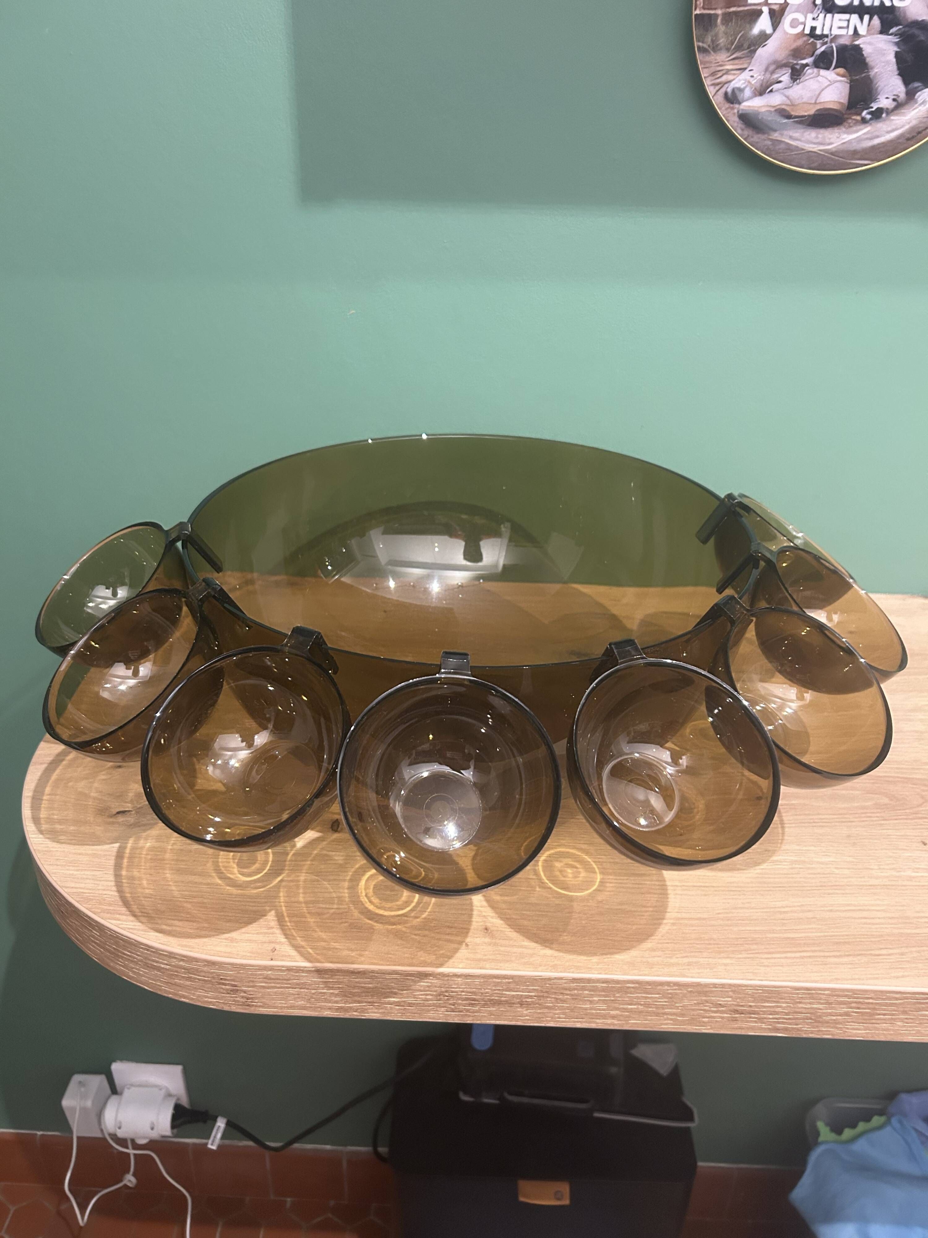Service à punch vintage Guzzini Roma – années 70