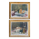 Set of oil paintings "Asparagus & eggs" and "Melon" by Alexandre Denonne