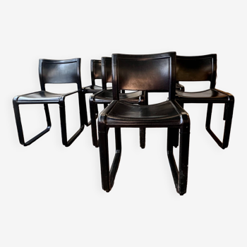 Series of six Mattéo Grassi chairs