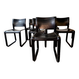 Series of six Mattéo Grassi chairs