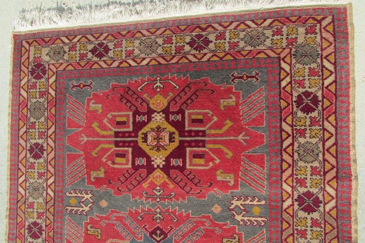Old, handmade oriental wool rug, Dagestan, 150 x 105 cm