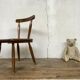 Brutalist primitive style wooden chair