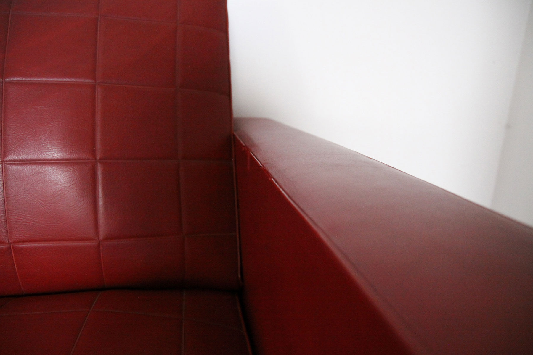 Red vintage sofa bed