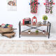 Distressed wool vintage runner rug 312x76cm
