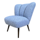 Blue wool cocktail chair 1960s