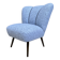 Blue wool cocktail chair 1960s