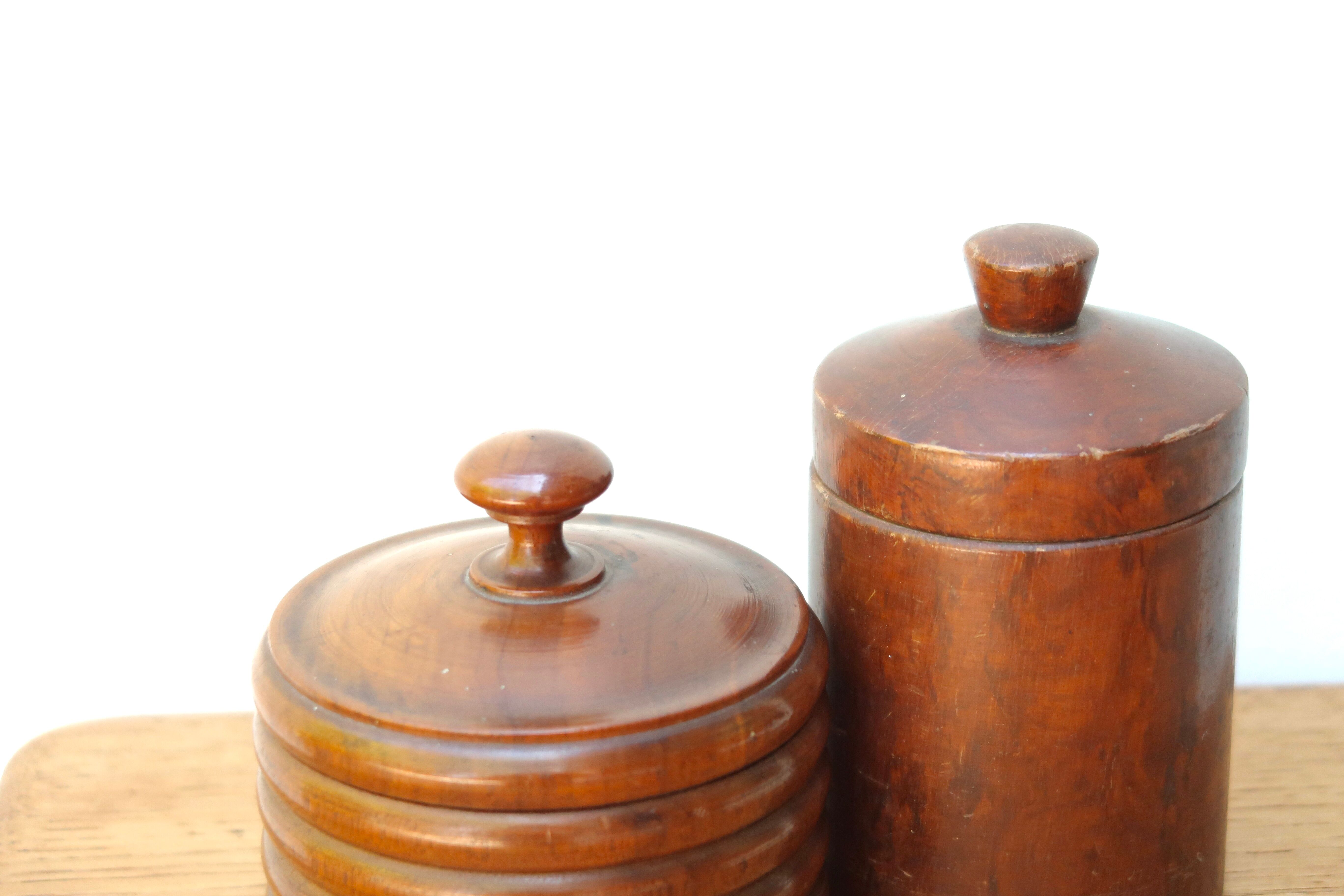 Two wooden boxes, 50s