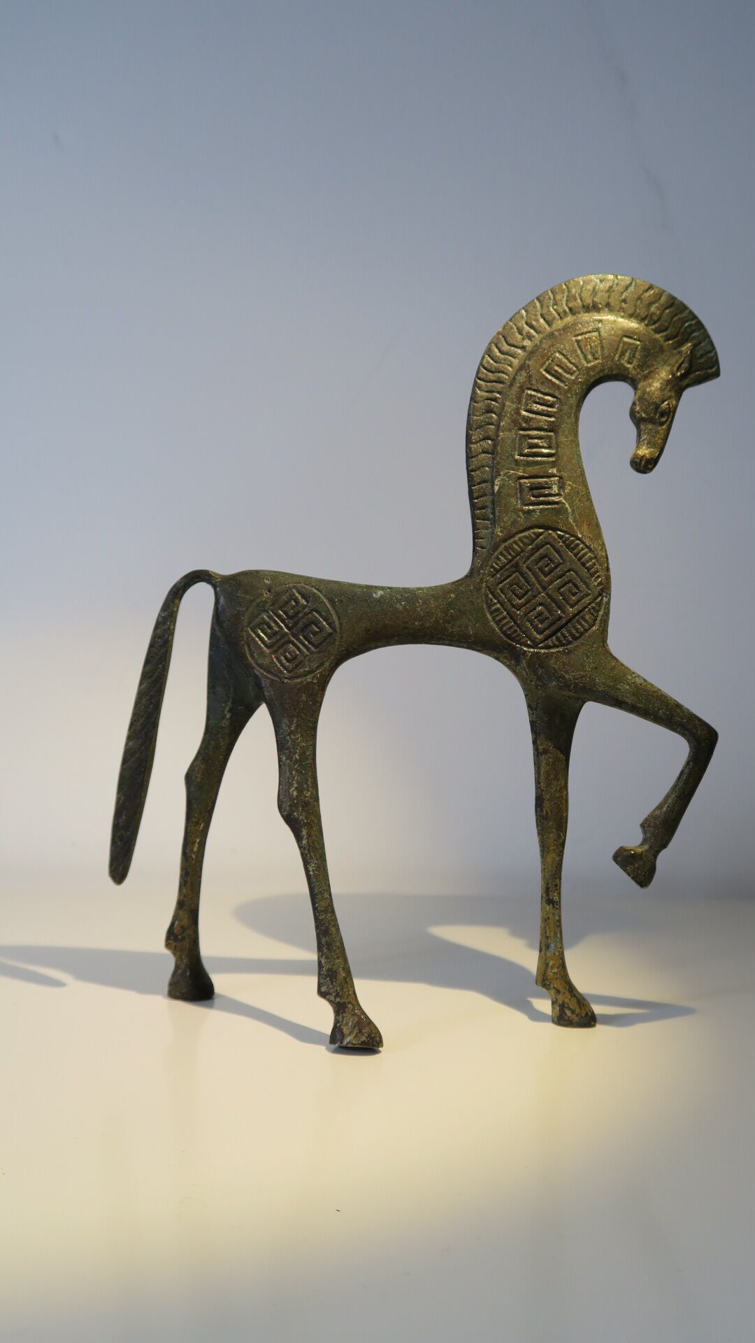 Etruscan horse, bronze, very elegant figurine