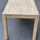 Grande table à manger scandinave extensible en chêne massif décapée 160-240