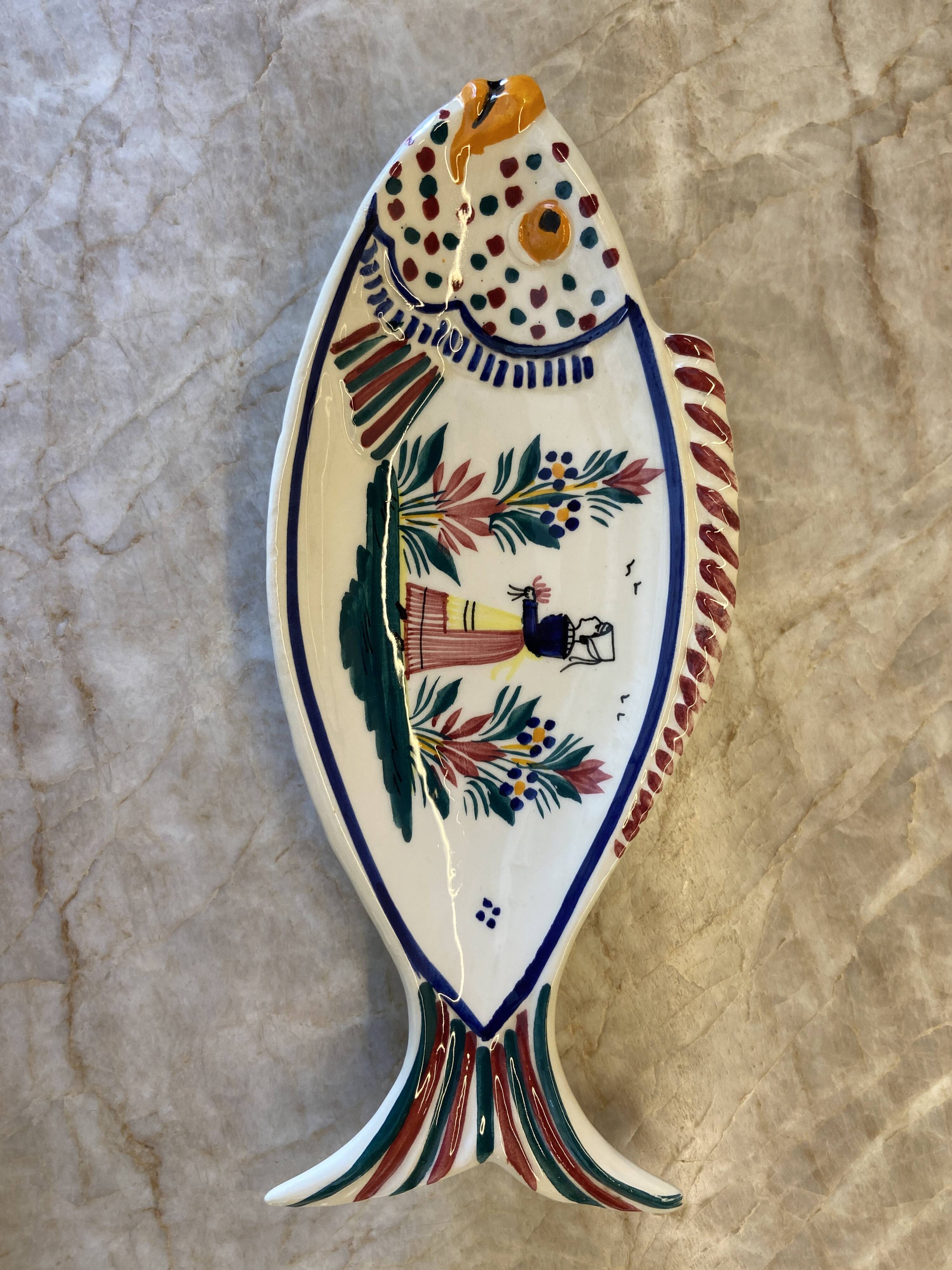 Henriot Quimper fish bowl