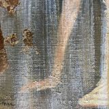 Painting signed oil on canvas with gold leaf finish “The Bride”