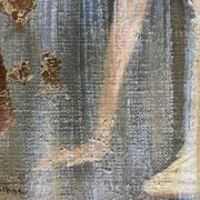 Painting signed oil on canvas with gold leaf finish “The Bride”