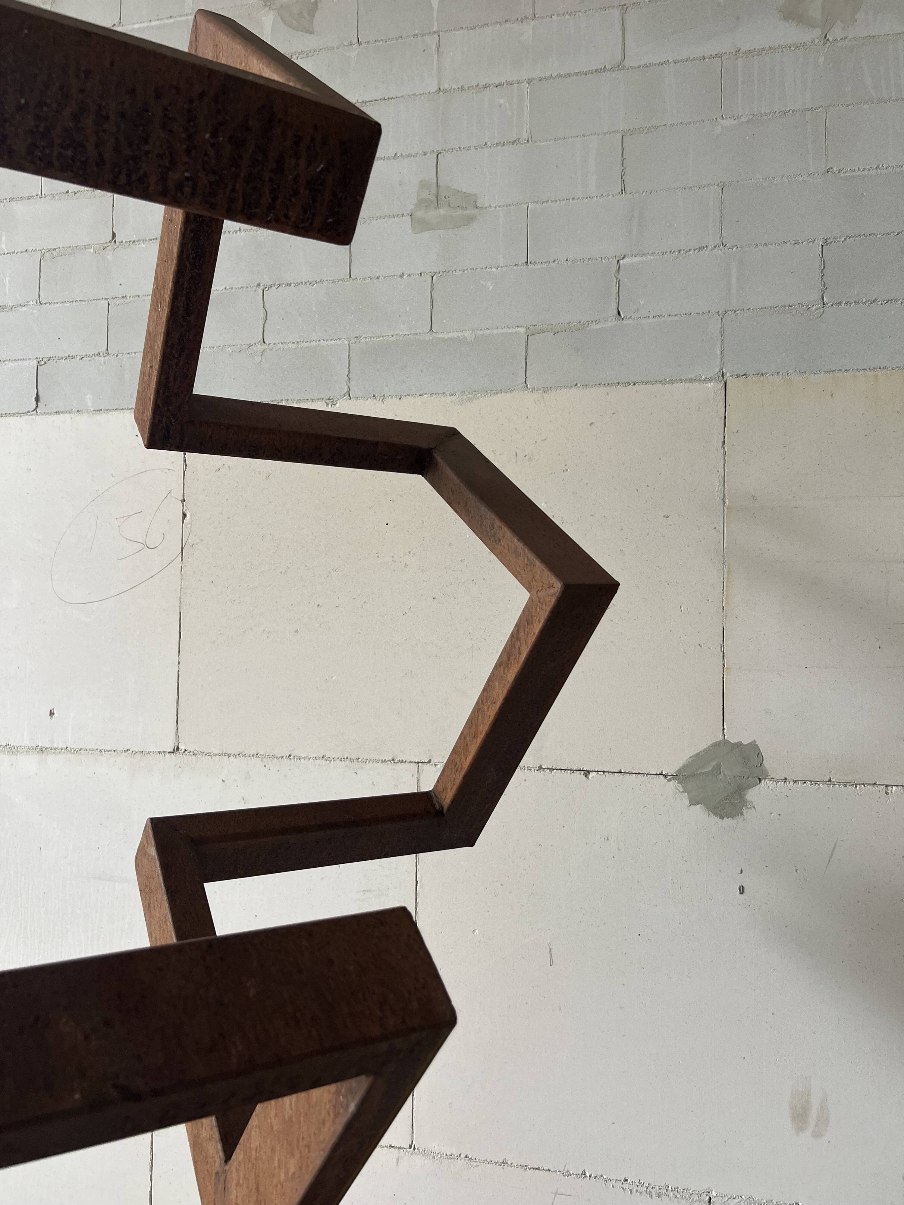 Sculpture “Balance”. a 1970s geometric abstraction in steel