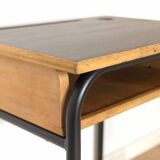 1960s School Desk, New Black