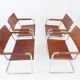 Matteo Grassi MG5 set of 4 leather cantilever chairs