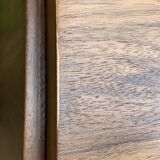 Art Deco chest of drawers in raw walnut burl