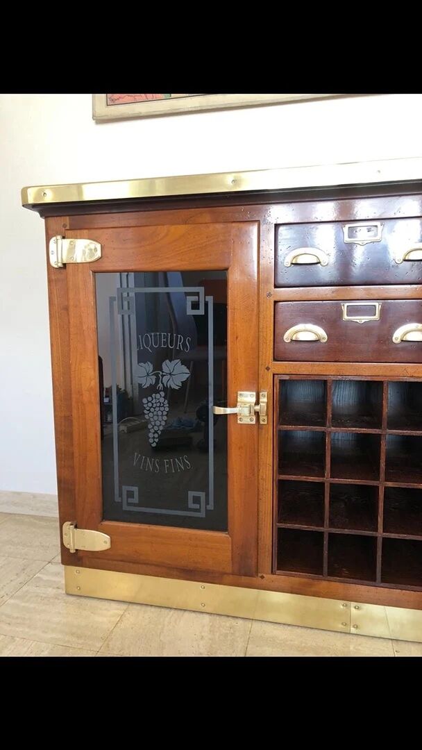 Liquor cabinet by Félix Monge – Solid wood sideboard