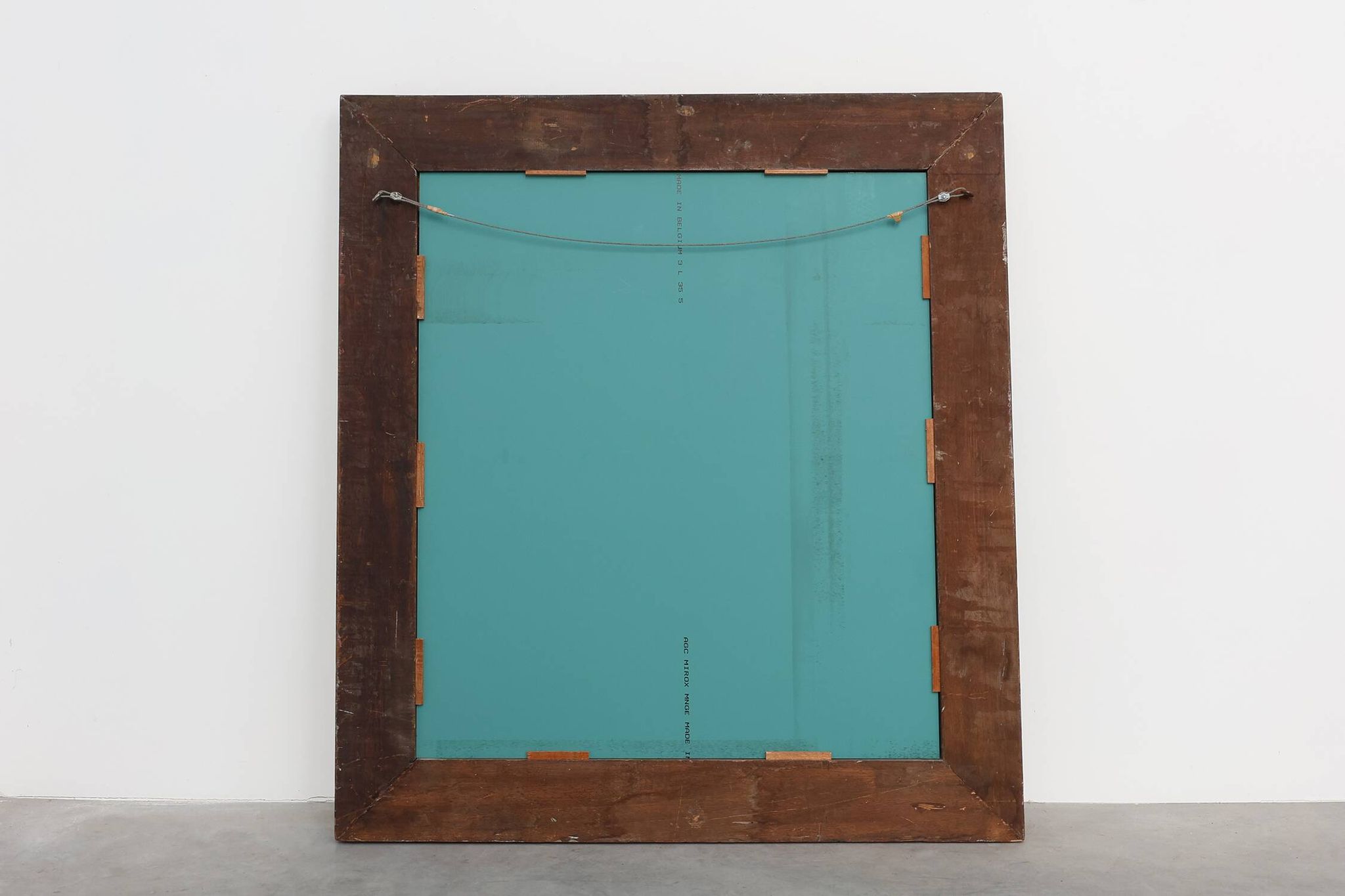 Grand miroir en chêne sculpté français antique, fin du 19e siècle