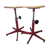 Lot of two workshop stools