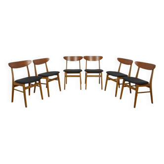 Chaises de Salle à Manger Mid-Century Modèle 210 de Farstrup Møbler, 1960s, Set de 6